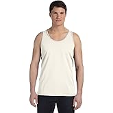 Bella+Canvas Men's Scoop-Neck Jersey Tank Top, X-Small, Oatmeal Triblend