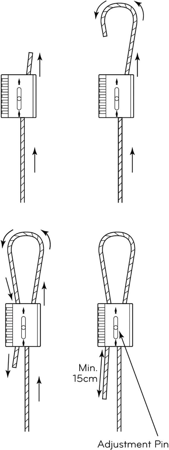 Quick-Fit Wire Cable Lock for Cable up to Maximum Diameter 3 mm Pack of 1 4805424 - Image 5