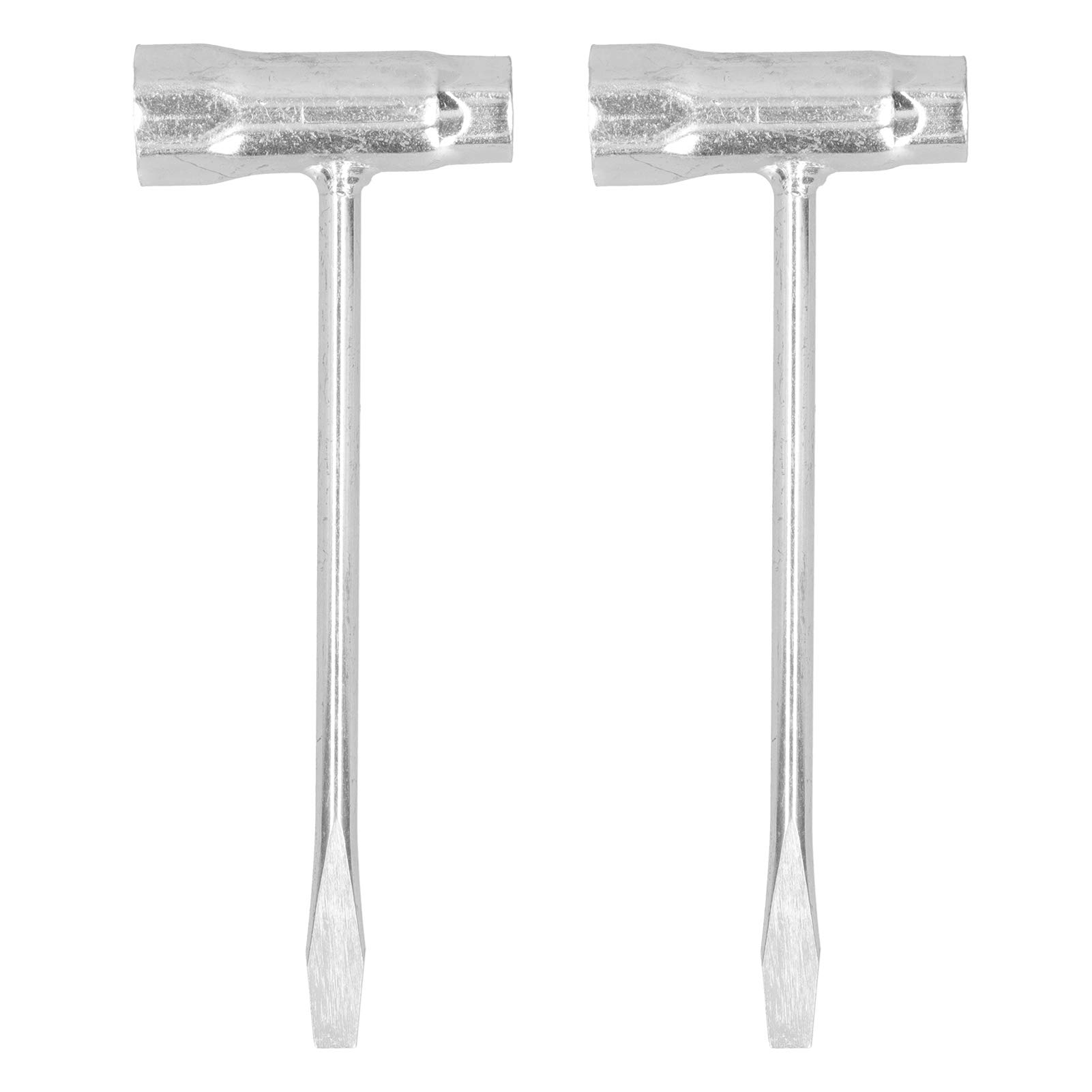 Fafeicy 2Pcs T-Shape Chainsaw Wrench 13x19mm Carbon Steel Socket Spanner for Chain Tensioner and Spark Plug Tool Chainsaw Maintenance Kit