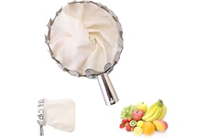 Denpetec Fruit Picker Head Basket, Fruits Catcher, Convenient Garden Tools, Farm Labor-Saving Fruit Picking Tools for Harvest Picking Cherry, Pear and Peach