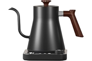 TanChihl Electric Gooseneck Kettle 304 Stainless Steel Electric Tea Kettle Temperature Control Pour-Over Coffee and Tea Pot Q