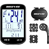 Bikevee Wireless GPS Bike Computer with Cadence Sensor, Bluetooth &amp; ANT+ | Bike Speedometer Odometer, Link-S App, Strava Sync, 2.6" FSTN Display, Dual Mounts, IPX7, 70g