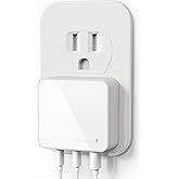 Nekmit 100W Flat USB C Charger Block, 3-Port GaN Fast Wall Charger, USB C Wall Plug for iPhone 17/16 Series, MacBook Pro/Air, iPad, Galaxy and More (White, 100W)