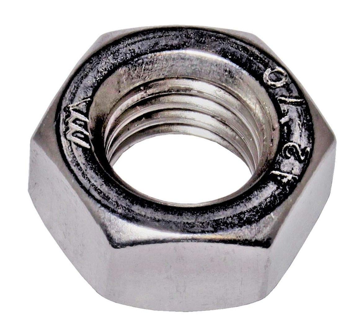 Pack of 100 Stainless Steel A2 Hexagonal Nuts DIN 934