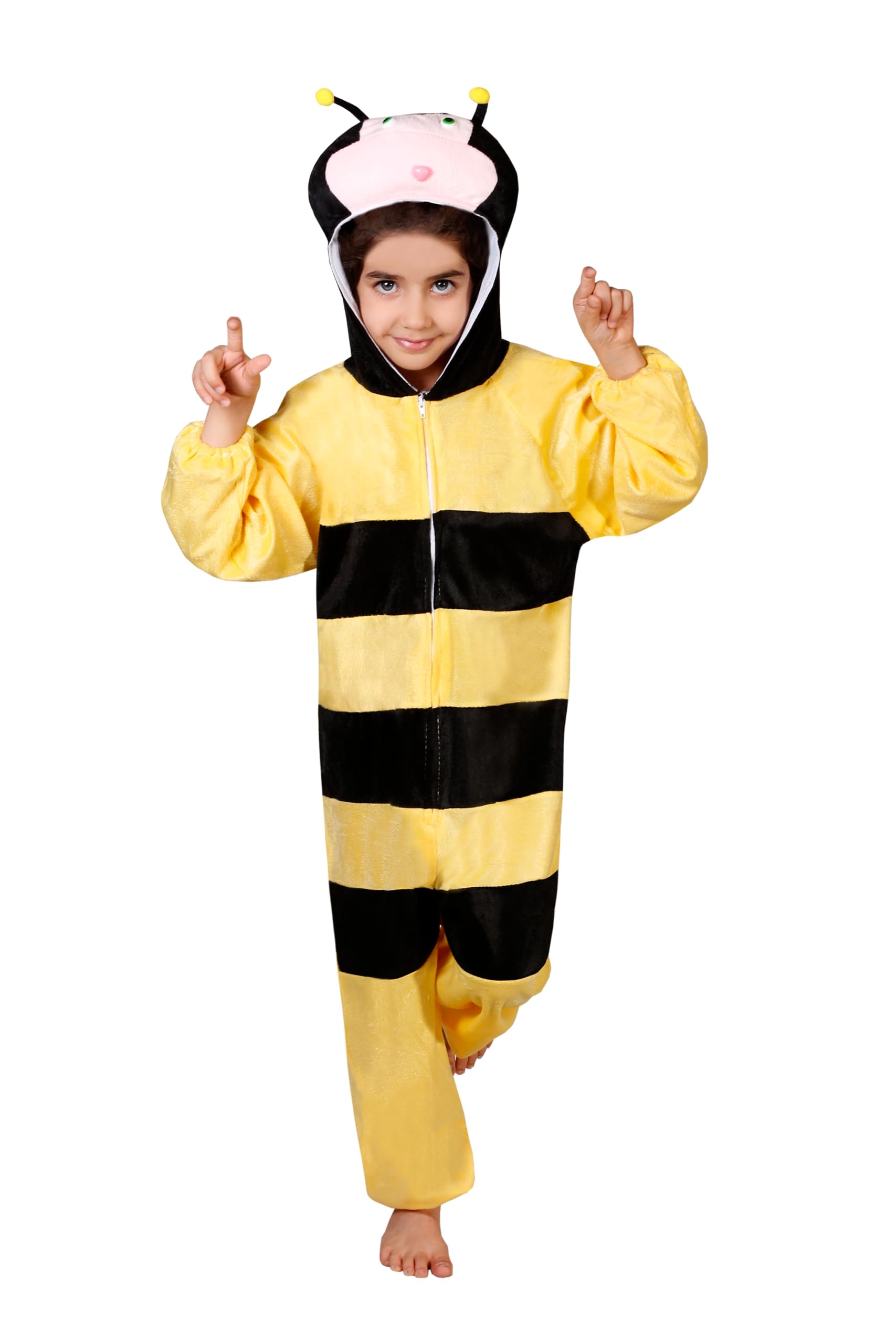 Kids Animal costumes Boys Girls Pijamas Fancy Dress outfit Cosplay Children (Bee, L (For kids 105-120 cm tall))