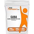 BulkSupplements.com GABA Powder - Gamma Aminobutyric Acid, GABA Supplement, GABA 750mg - Amino Acid Supplement, Gluten Free, 750mg per Serving, 250g (8.8 oz) (Pack of 1)