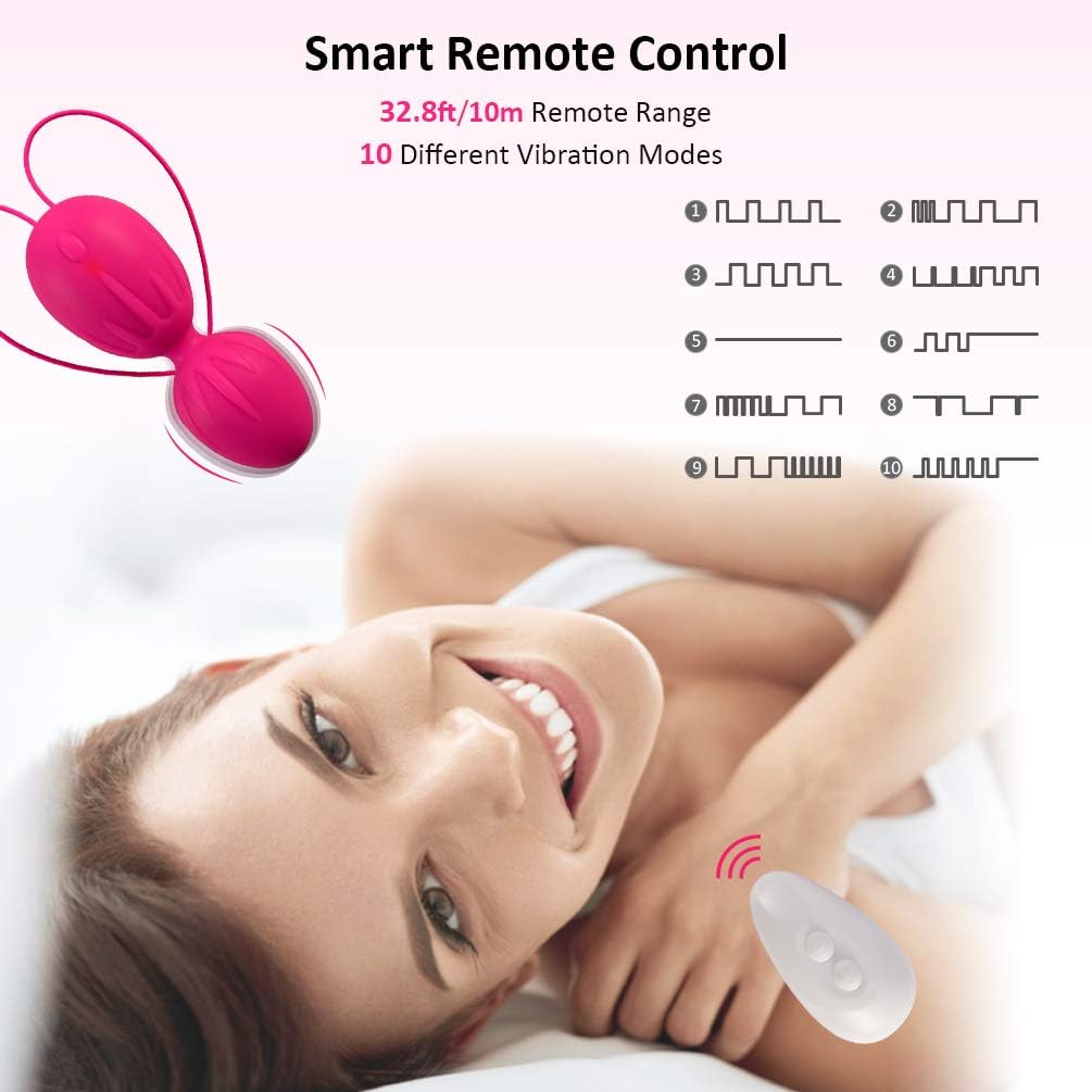Kegel Balls Exercise Weights for Tightening, 3 in 1 Ben Wa Balls for Women with Remote and 10 Vibration Modes, for Beginners & Advanced Bladder Control & Pelvic Floor Exercise, USB Charging: Health & Personal Care