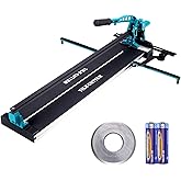 VEVOR Manual Tile Cutter, 32 inch, Porcelain Ceramic Tile Cutter with Tungsten Carbide Cutting Wheel, Infrared Positioning, Anti-Skid Feet, Durable Rails for professional installers or beginners