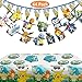Set of 65 Pcs Pokemons Birthday Party Supplies for Kids and Boys Pikachu Party Favor Includes Birthday Cake Decorations Plates Table Cloth