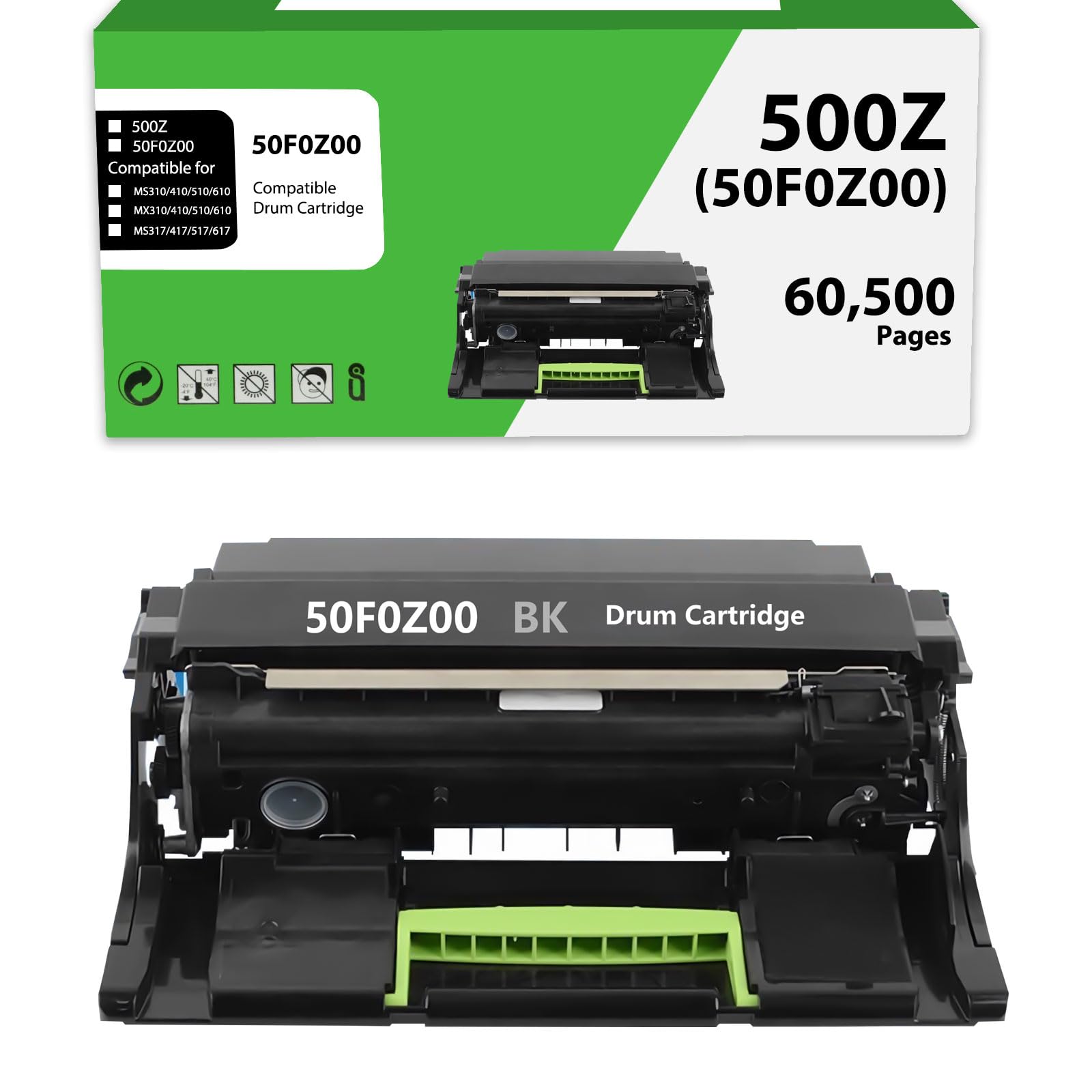 Photo 1 of WEYNUONY 50F0Z00 Imaging Unit Compatible for Lexmark 50F0Z00 Imaging MS610dn 500Z 500ZG 50F0Z0G Drum Unit for MS310d MS310dn MX310dn MS410d MS410dn MX410de MS415DN MS510dn MX510de MX511dte Printer