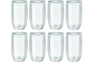 ZWILLING J.A. HENCKELS 39500-121 Sorrento Double Wall Glass Lattte/Juice Glass - 355 ml - 8 for The Price of 6