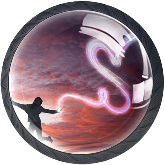 Xingruyun Pomos y Tiradores Color de Salto en Forma de corazón Perillas