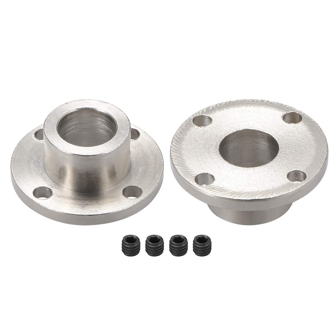 sourcing map 12mm Inner Dia H13*D18 Rigid Flange Coupling Motor Guide Shaft Coupler Motor Connector 2PCS for DIY Parts