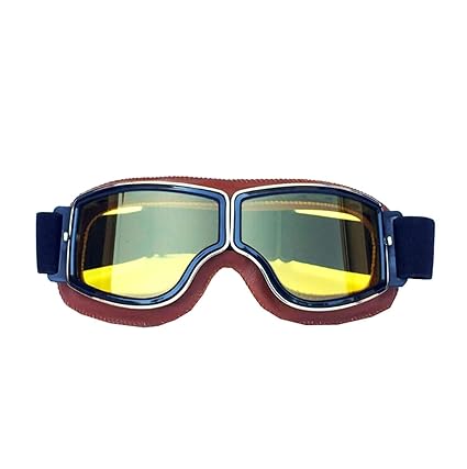 Daesar Sportbrille Herren Motorrad Brille Selbsttönend Schutzbrille Rotlichtlampe Orange Gelb