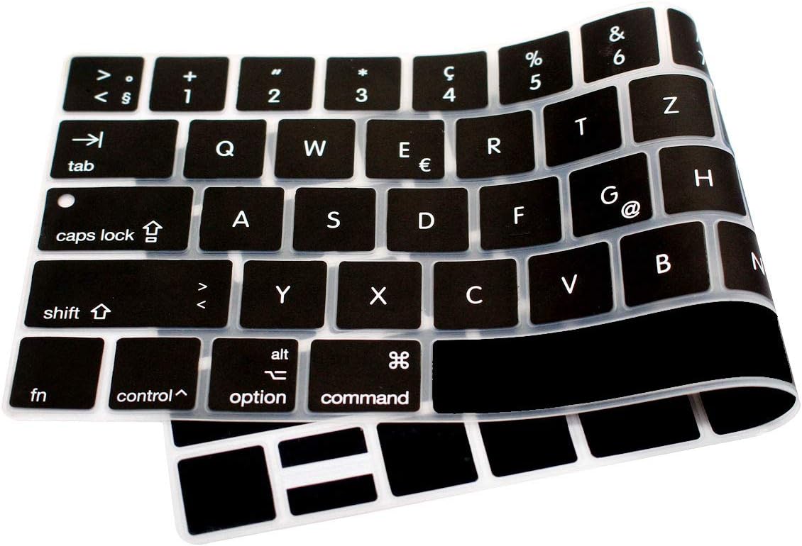 MMDW Swiss Language Silicone Keyboard Cover for MacBook Pro 13 15 inch 2019 2018 2017 2016 with Touch Bar&Touch ID Model:A2159 A1989 A1706/A1990 A1707,USA and European Version - Image 4