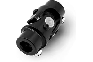 ALEJEKNA 3/4" 30 Spline X 3/4" DD Steering Shaft Universal U Joint Coupler (Single/Black)