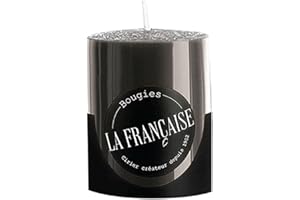 Bougies La Francaise - French Made Votive Candle - Made in France, Black Color, +/- 12-Hour Burn Time - 1.50 x 1.96 inches