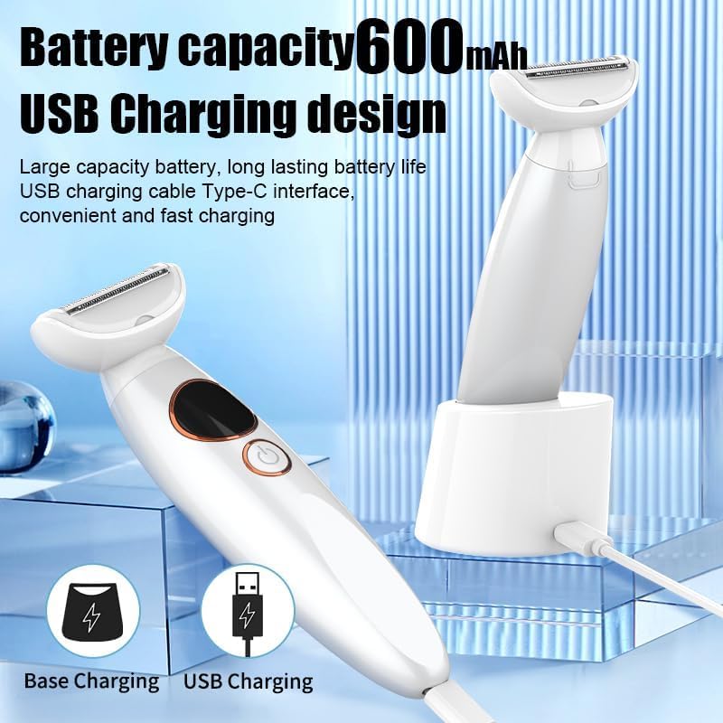 Women's Electric Shaver, 5 in 1 Multifunctional Hair Removal and Grooming, 5 Accessories (Body/Face/Eyebrows/Nose/Ears), Electric Shaver with LED Display