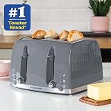 Russell Hobbs Honeycomb 4 Slice Toaster Grey Textured 1500W 6 Browning view 5