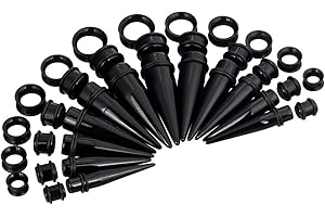 Oyaface 36 PCS Big Gauges Ear Stretching Kit 00G-20mm Acrylic Tapers Plugs Silicone Tunnels Piercing Set