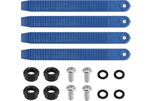 BOXOB Snowboard Strap Binding Replacement, 20x2.1cm/7.87x0.83in Snowboard Ankle Ladder Strap Binding with Screws Nuts Washers for Skates & Sporting Gear