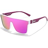 FEISEDY Sunglasses for Women Men, Fashion Mirrored Single Lens, Driving Beach Sunnies UV400 Shades B2996