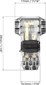 QWORK 12PCS Solderless T Tap Wire Connectors Quick Splice 20-22 AWG 0.35-0.5mm² view 6