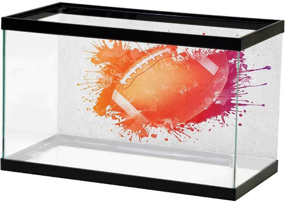 Sports Fish Tank Rugby Ball in Digital Watercolors Splash