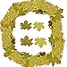 SunAngel Artificial Maple Leaves, Autumn Fall Leaves Bulk Assorted Mixed Garland Wedding House Decorations (150pcs, Green)
