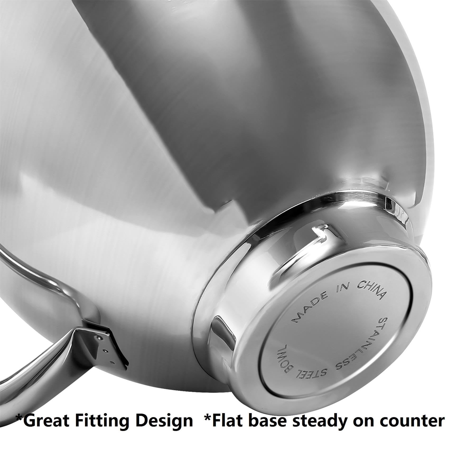 FavorKit Stainless Steel Bowl for KitchenAid 4.5 & 5.0 Quart Tilting Head Stand Mixer, Dishwasher Safe, Extra Mixing Attachment Replacement with KitchenAid Original Bowl