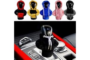 Ctopkatuo Car Gear Shift Knob Hoodie Cover, Car Gearshift Hoodie, Funny Gear Stick Shifter Hoodie for Winter Car Accessories (Black)