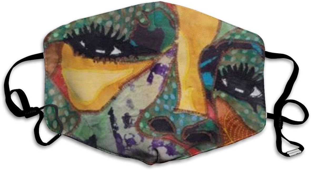 FFFFF Face Mask African Afro Girls Women Abstract Painting Pattern Unisex Anti-Dust Washable Reusable Mouth Mask Fashion Design for Girls Women Boys Men