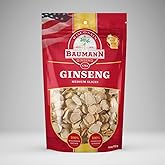 Baumann Wisconsin Ginseng - Medium Slices 4 oz - 100% Natural Panax Ginseng Herb, Pure Dried American Ginseng for Enhanced Focus & Energy