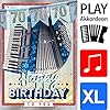 bentino Geburtstagskarte XL mit AKKORDEON-Funktion! Mit der Grußkarte Happy Birthday spielen, Glückwunschkarte aus der Serie Great Cards, DIN A4 Set mit Umschlag, 70. Geburtstag