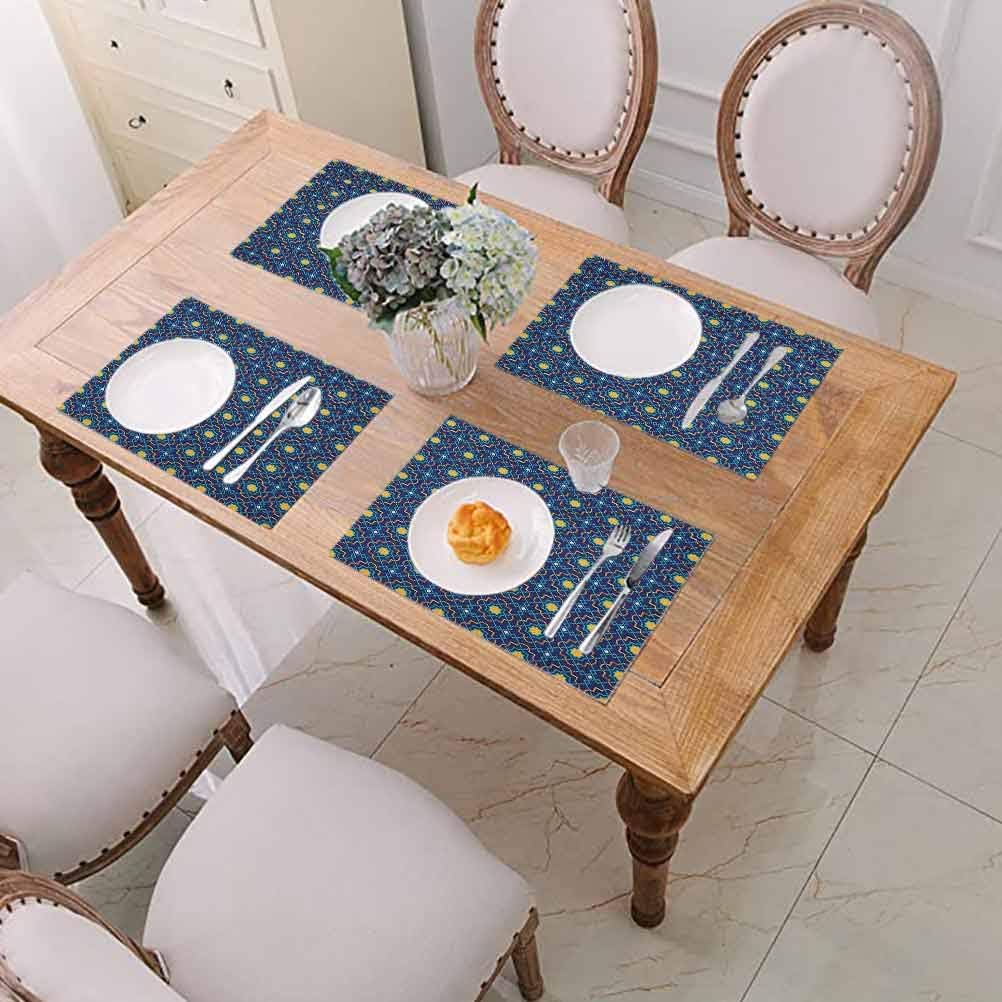 Non-Slip Heat Resistant Dining Table Placemats, Quatrefoil Historical