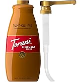 Torani Puremade Pumpkin Pie Sauce for Coffeehouse Drinks and Desserts, Non-GMO, Large 4lb Bottle, Pump Included, 64 Fl Oz
