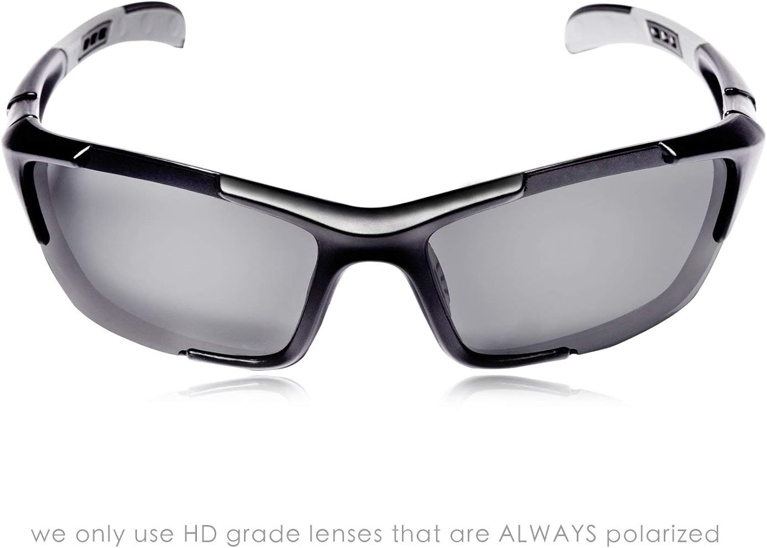 Hulislem S1 Sport Polarized Sunglasses FDA Approved (Matte Black-Smoke) Sunglasses For Men Women Mens Womens Running Golf Sports: Sports & Outdoors