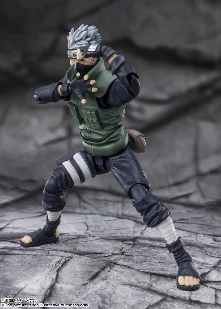 TAMASHII NATIONS - Naruto Shippuden - Kakashi Hatake (The famed Sharingan Hero), Bandai Spirits S.H.Figuarts Action Figure