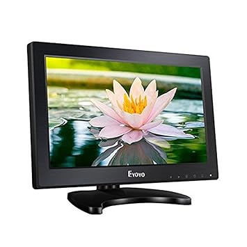 Eyoyo 11,6' Monitor HD TFT LCD HDMI Farbdisplay Bildschirm mit HDMI VGA BNC AV Eingang Eingebauter Lautsprecher (11.6'' 1366x