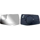 Replacement Driver Left Side Mirror Glass Heated with Back Plate for Chevrolet Silverado GMC Sierra from 2019 to 2024