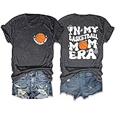 Basketball Mom Shirts for Women in My Basketball Mom Era Tshirt Game Day Sports Mama Graphic Tee