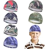 Besforta 6Pcs Cooling Skull Caps for Kids Sweat Wicking Helmet Liner | Breathable Lightweight Quick Dry Hard Hat Liner for Cycling Motorcycle Football Basketball Workout Sports