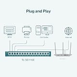TP-Link TL-SG116E 16-Port Gigabit Managed Network Switch VLAN QoS IGMP Metal view 6
