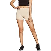 Urban Look Super Stretch Body Enhancing Seamless Ribbed Slip Shorts Biker Shorts for Under Dresses and Workout