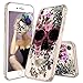 MOSNOVO Compatible for iPhone SE 2020 Case/iPhone 8 Case/iPhone 7 Case, Clear Floral Skull Flower Pattern Print Design Girl Women with Transparent TPU Bumper Back Case Cover for iPhone 7/8/SE 2nd