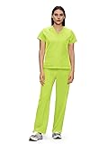 floralhue Scrubs for Women, V-Neck Scrubs Top
