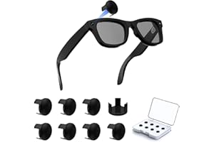 TOKISMET LED Light Cover Blocker Compatible with RayBan Meta Wayfarer/Skyler/Headliner & Oakley Meta HSTN Smart Glasses Accessories, 2026 NEW Camera Cover for Reduced False Alerts 8-Pack