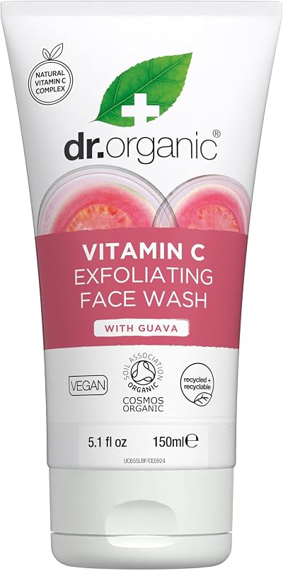 Dr Organic Guava Exfoliating Face Wash, Vitamin C, 150ml, Organic