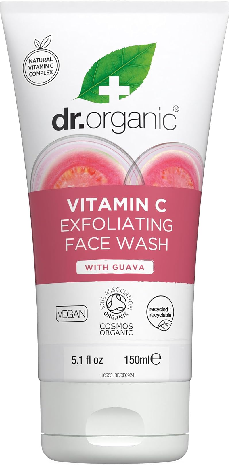 Dr Organic Guava Exfoliating Face Wash, Vitamin C, 150ml, Organic