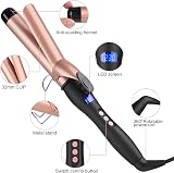 JAETON 32mm Curling Wand Large Barrel PTC Ceramic Dual Voltage Temperature view 4